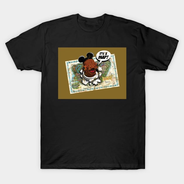 It's A Map T-Shirt by tduffyworld